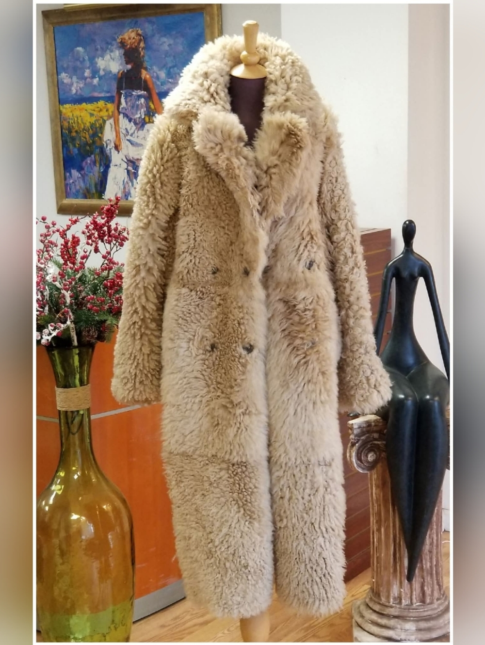Luxury Reversible Tigrado Shearling Coat